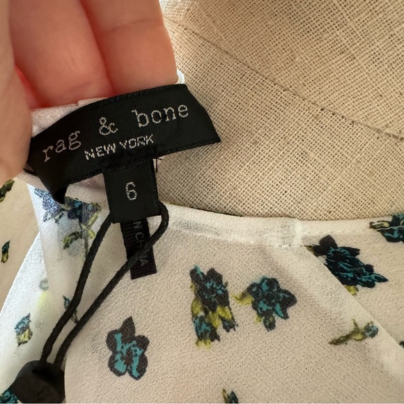 Nwt Rag and bone Tamar twist-front floral-print georgette maxi dress size 6 - Picture 13 of 13